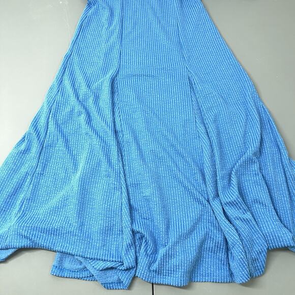 En Saison Fit and Flare Dress Women S Blue Stretch Jersey Knit - Picture 11 of 15